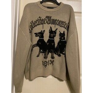 Pacsun Sand Collective Crop Sweater Y2K 90s Grunge Mens L Unisex Distress Rare